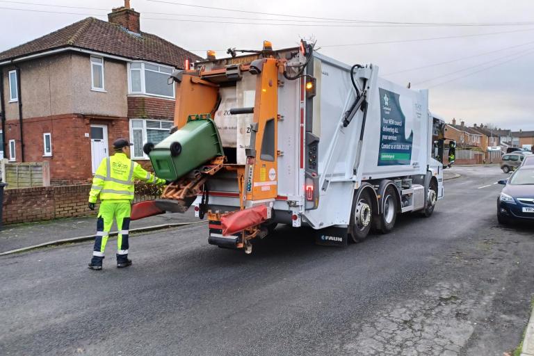 cumberland council bin lorry and waste loader