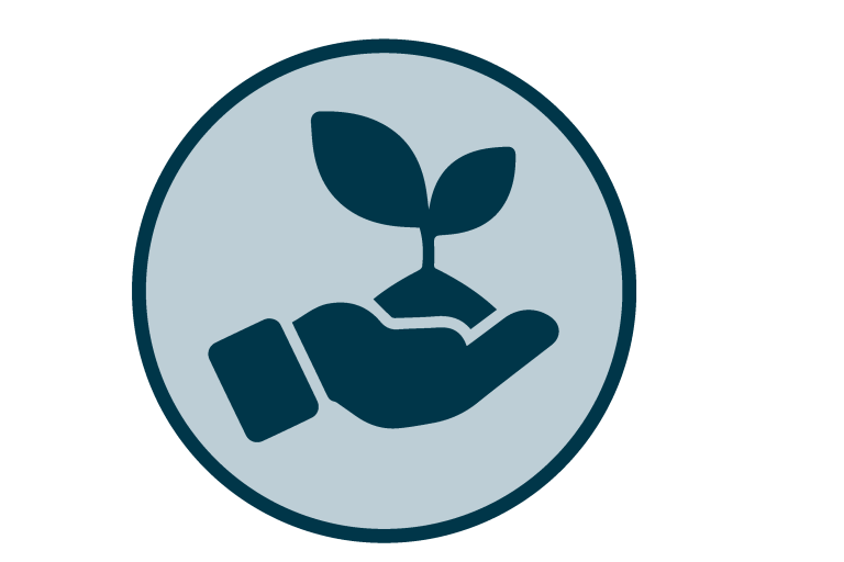 hand growing seed icon