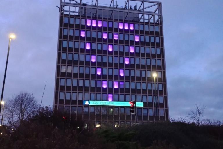 Carlisle Civic Centre Light Up Heart
